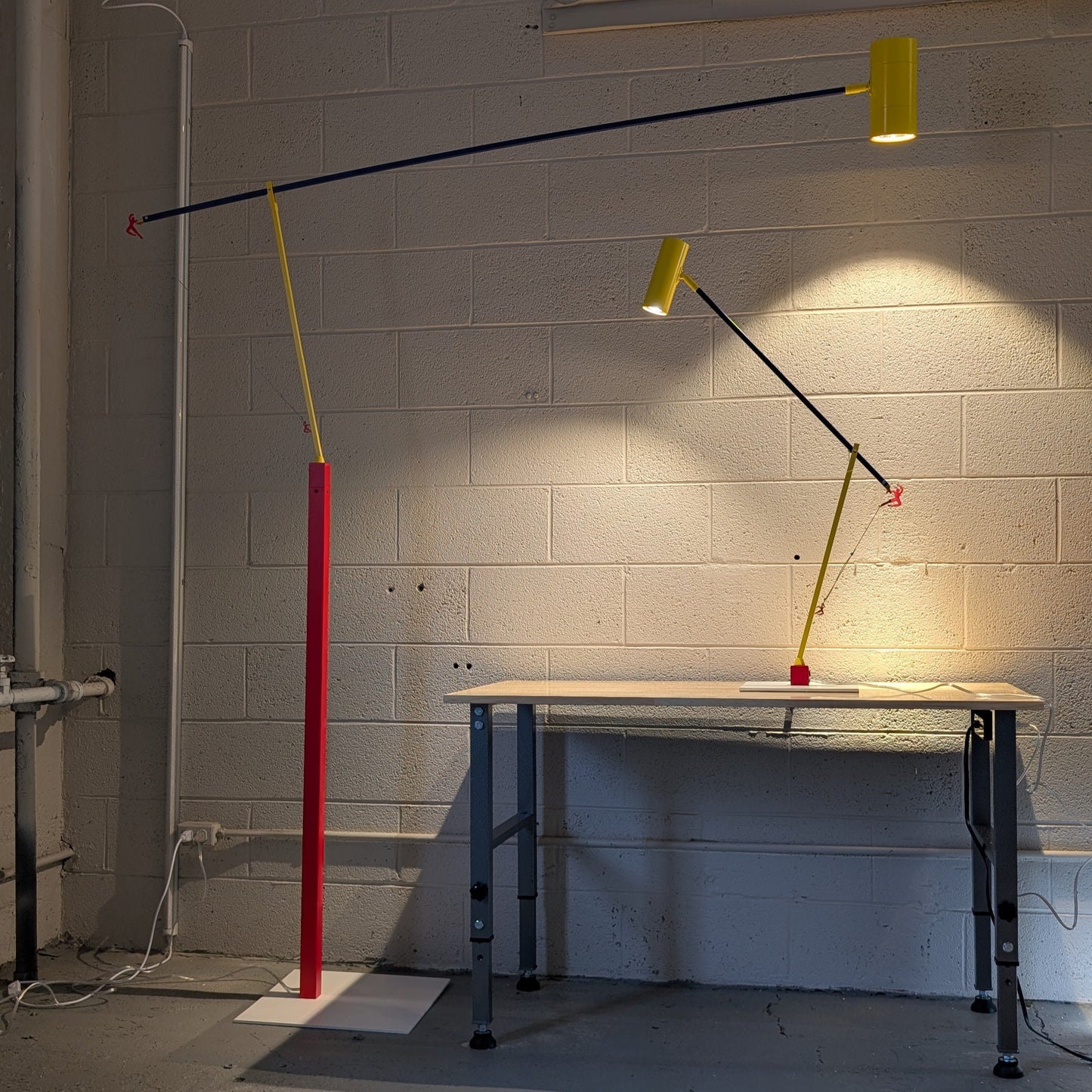 Crane Floor Lamp Post Modern