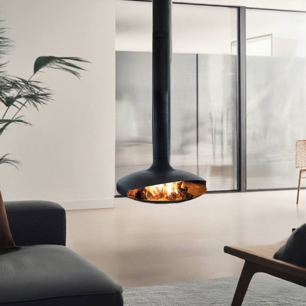 Floatfocus Modern MCM Suspended/Floating fireplace – The Woodward Home