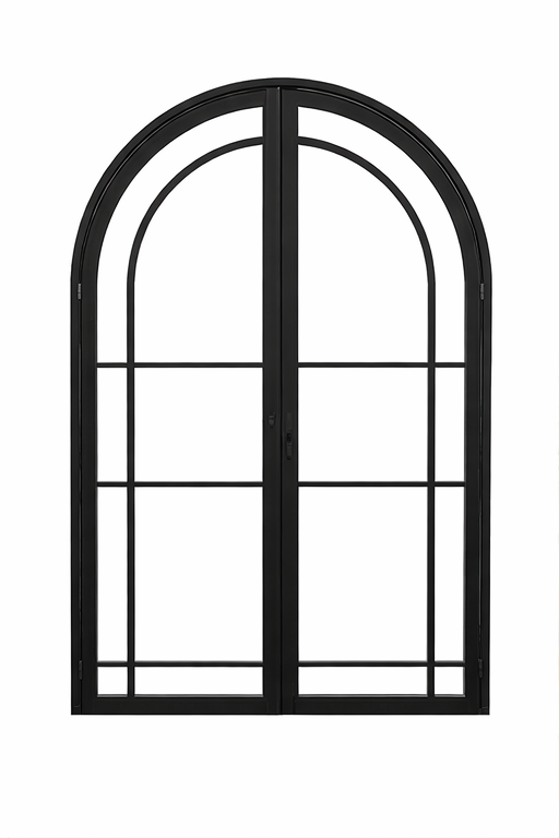 Arch Noir Steel Glass Door
